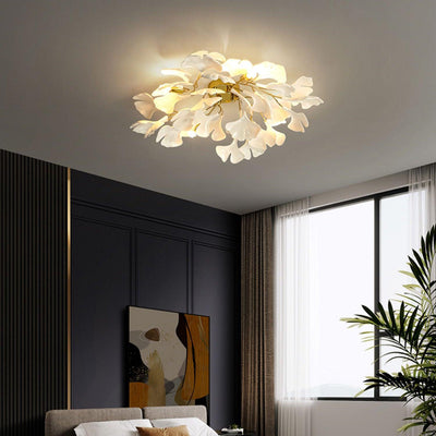 Callenne Elegant Ginkgo Leaf Ceiling Light - Neutral Decor
