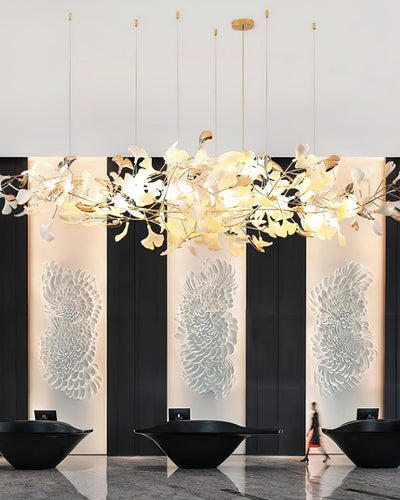 Sovell Postmodern Luxury Ginkgo Cloud Ceramics Chandelier