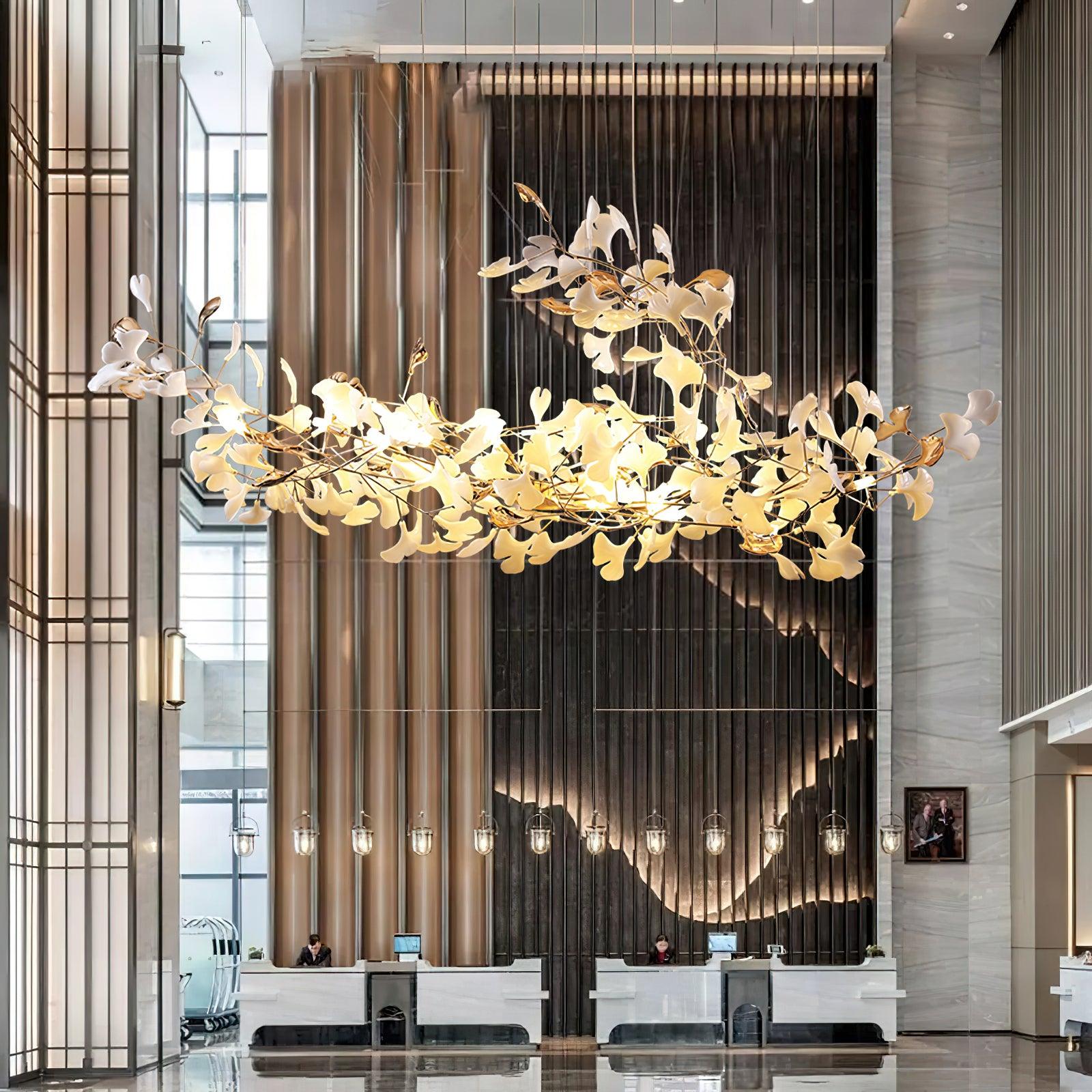 Sovell Postmodern Luxury Ginkgo Cloud Ceramics Chandelier