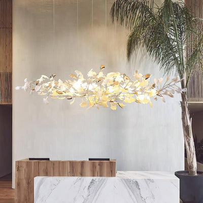 Sovell Postmodern Luxury Ginkgo Cloud Ceramics Chandelier