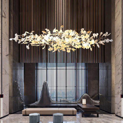 Sovell Postmodern Luxury Ginkgo Cloud Ceramics Chandelier