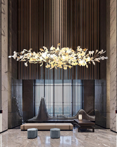 Sovell Postmodern Luxury Ginkgo Cloud Ceramics Chandelier