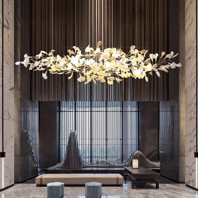 Sovell Postmodern Luxury Ginkgo Cloud Ceramics Chandelier