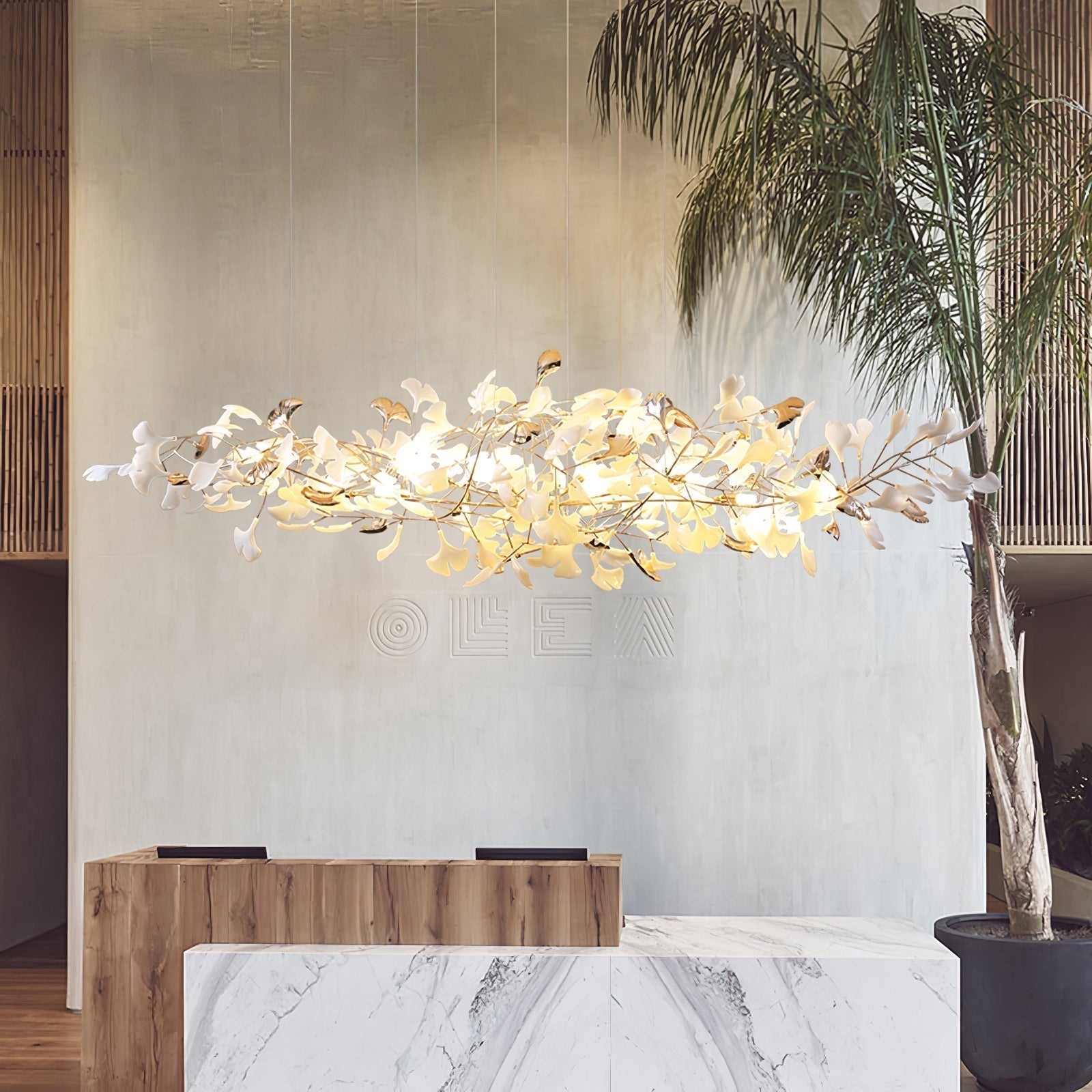 Sovell Postmodern Luxury Ginkgo Cloud Ceramics Chandelier