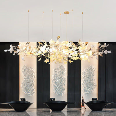Sovell Postmodern Luxury Ginkgo Cloud Ceramics Chandelier