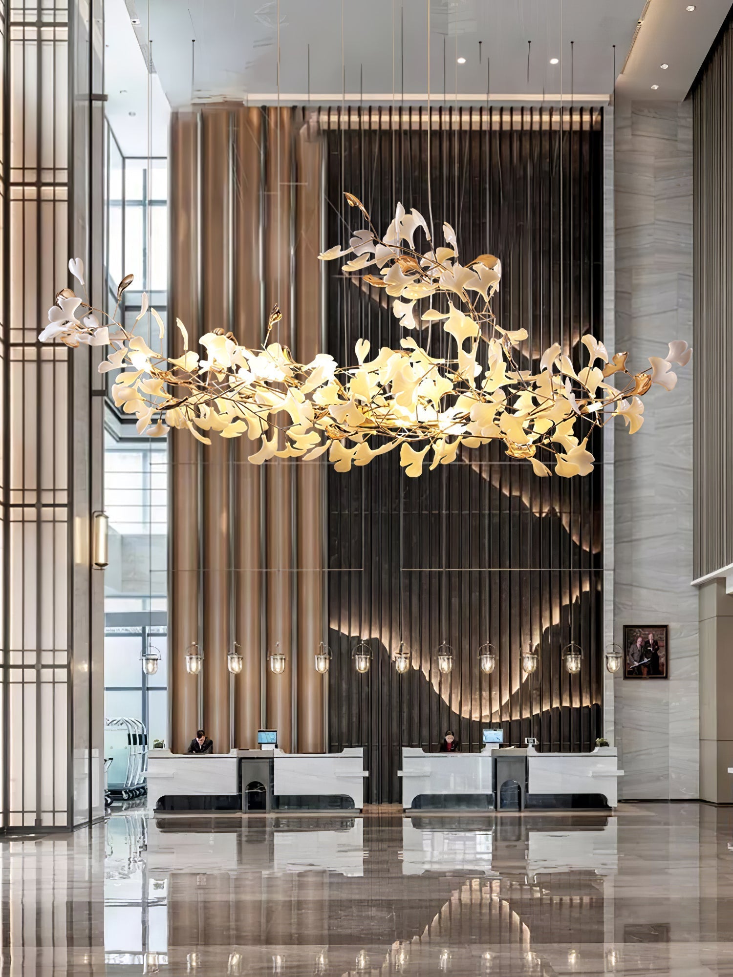 Sovell Postmodern Luxury Ginkgo Cloud Ceramics Chandelier