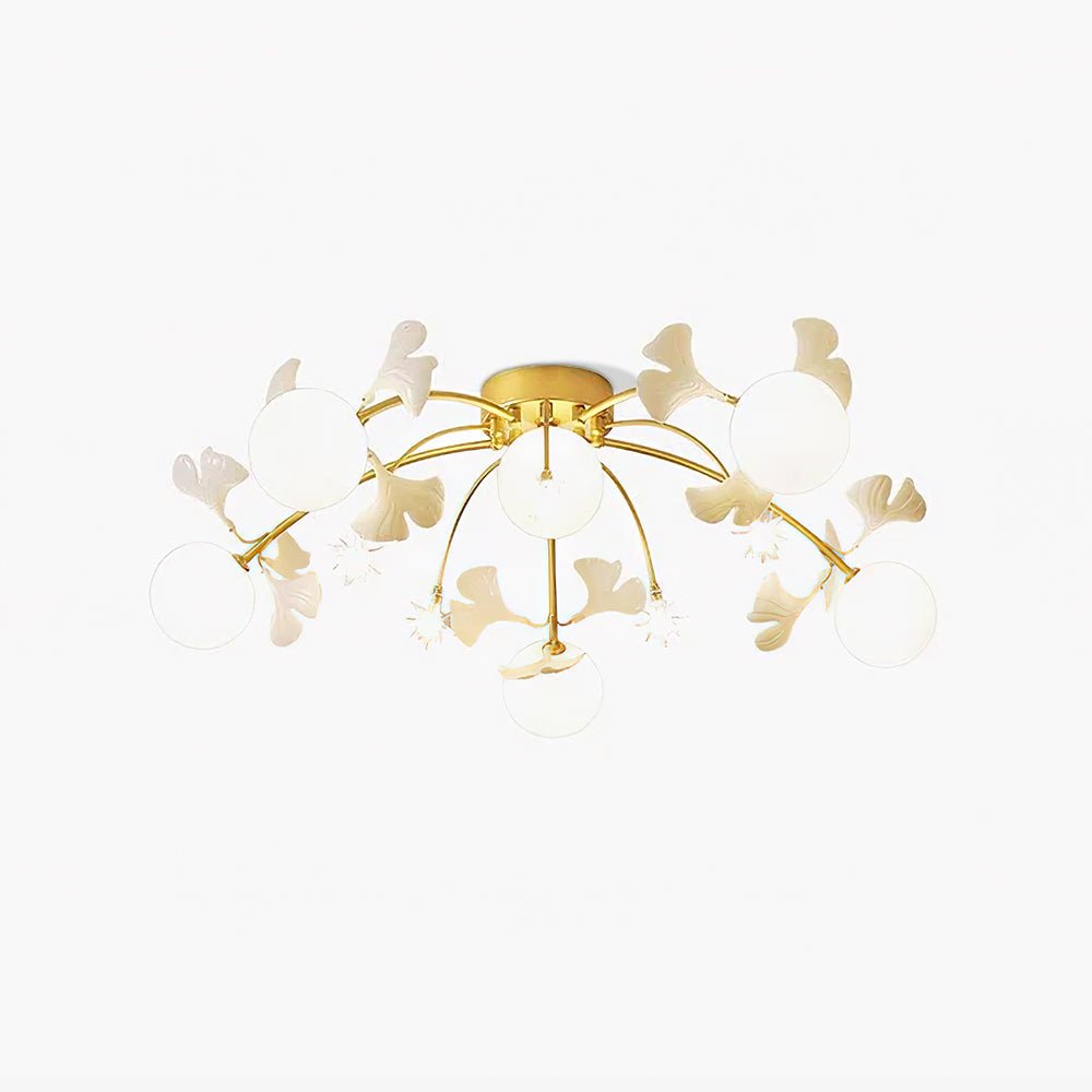 Celalaya Ceiling Lamp Ginkgo Glass for Living Room
