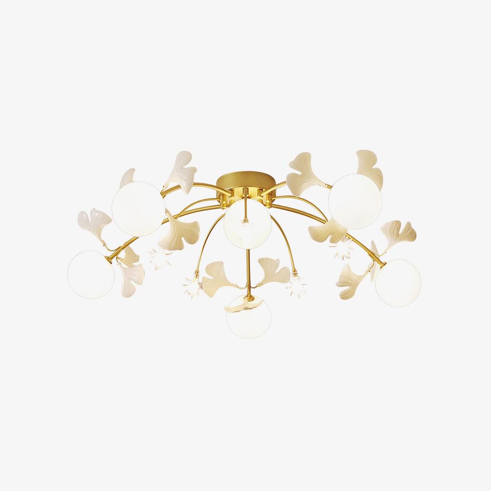 Celalaya Ceiling Lamp Ginkgo Glass for Living Room
