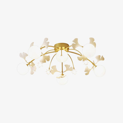 Celalaya Ceiling Lamp Ginkgo Glass for Living Room