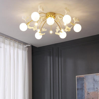 Celalaya Ceiling Lamp Ginkgo Glass for Living Room