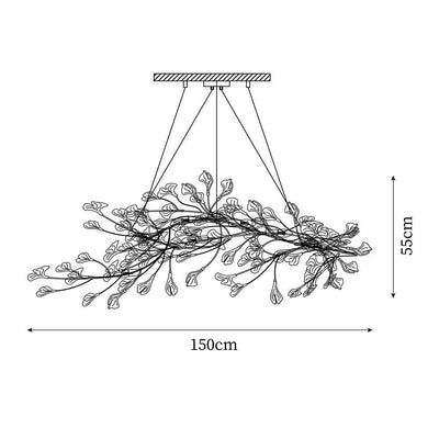 Chandelier Frame Ceramic Gingko Leaf Shade White Gold Modern - Neutral Decor