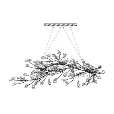 Chandelier Frame Ceramic Gingko Leaf Shade White Gold Modern - Neutral Decor