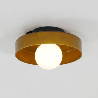 Solara Ceiling Lamp Orange Ring Playful Sculptural - Neutral Decor