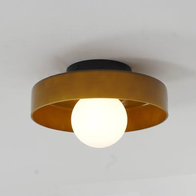 Solara Ceiling Lamp Orange Ring Playful Sculptural - Neutral Decor