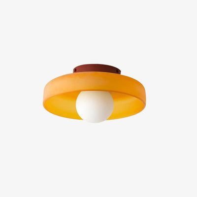 Solara Ceiling Lamp Orange Ring Playful Sculptural - Neutral Decor