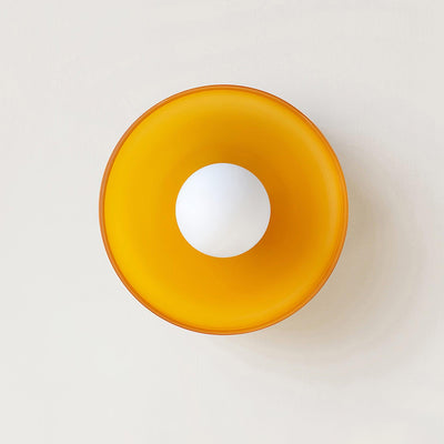 Solara Ceiling Lamp Orange Ring Playful Sculptural - Neutral Decor