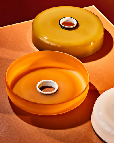 Diroxen Ceiling Lamp Orange Ring Playful Sculptural