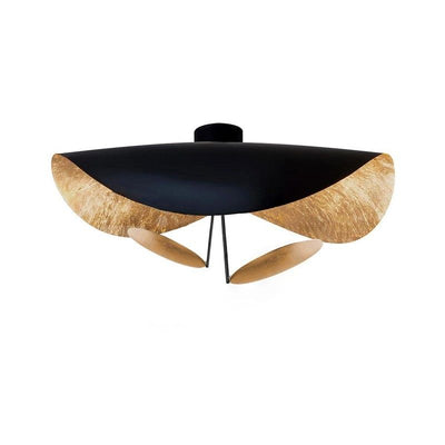 Solenena Ceiling Lamp Curved Shade and Gold Interior
