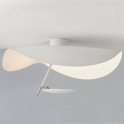 Solenena Ceiling Lamp Curved Shade and Gold Interior
