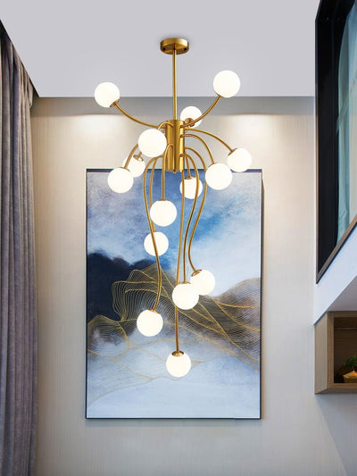 Astralyn Brass Globe Chandelier