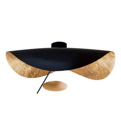 Solenena Ceiling Lamp Curved Shade and Gold Interior