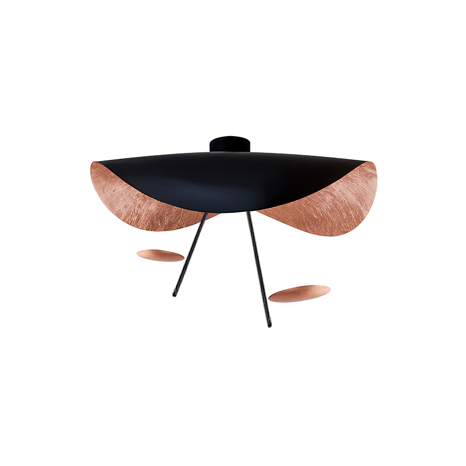 Solenena Ceiling Lamp Curved Shade and Gold Interior