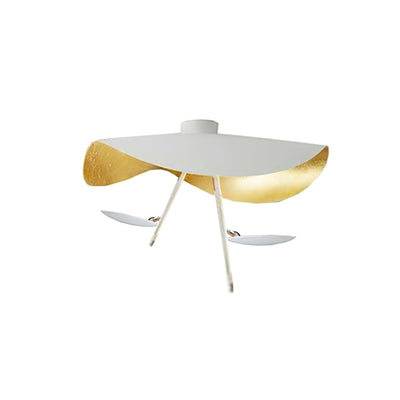 Solenena Ceiling Lamp Curved Shade and Gold Interior