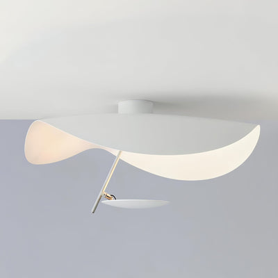 Solenena Ceiling Lamp Curved Shade and Gold Interior