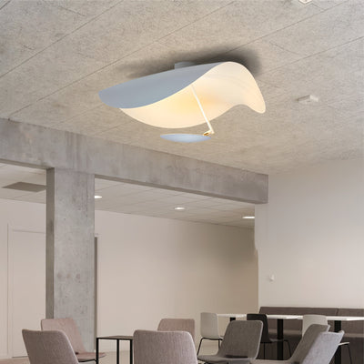 Solenena Ceiling Lamp Curved Shade and Gold Interior