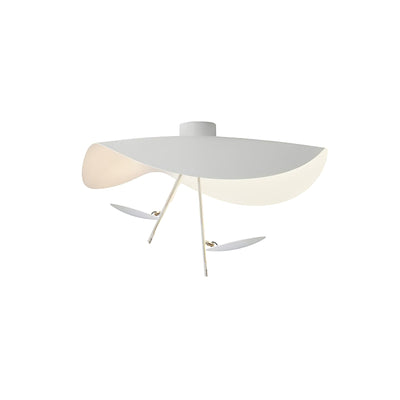 Solenena Ceiling Lamp Curved Shade and Gold Interior
