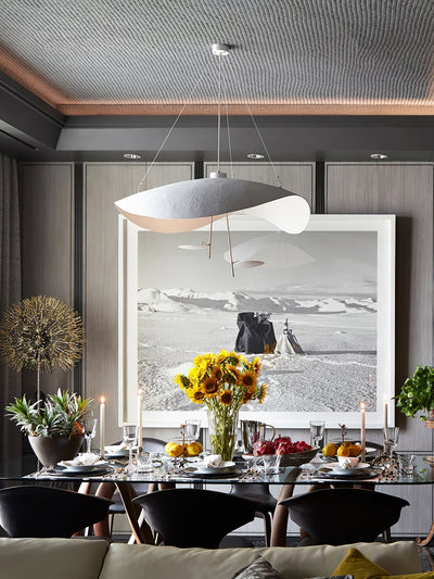 Aurisina Pendant Lamp Black Gold Curved Shade