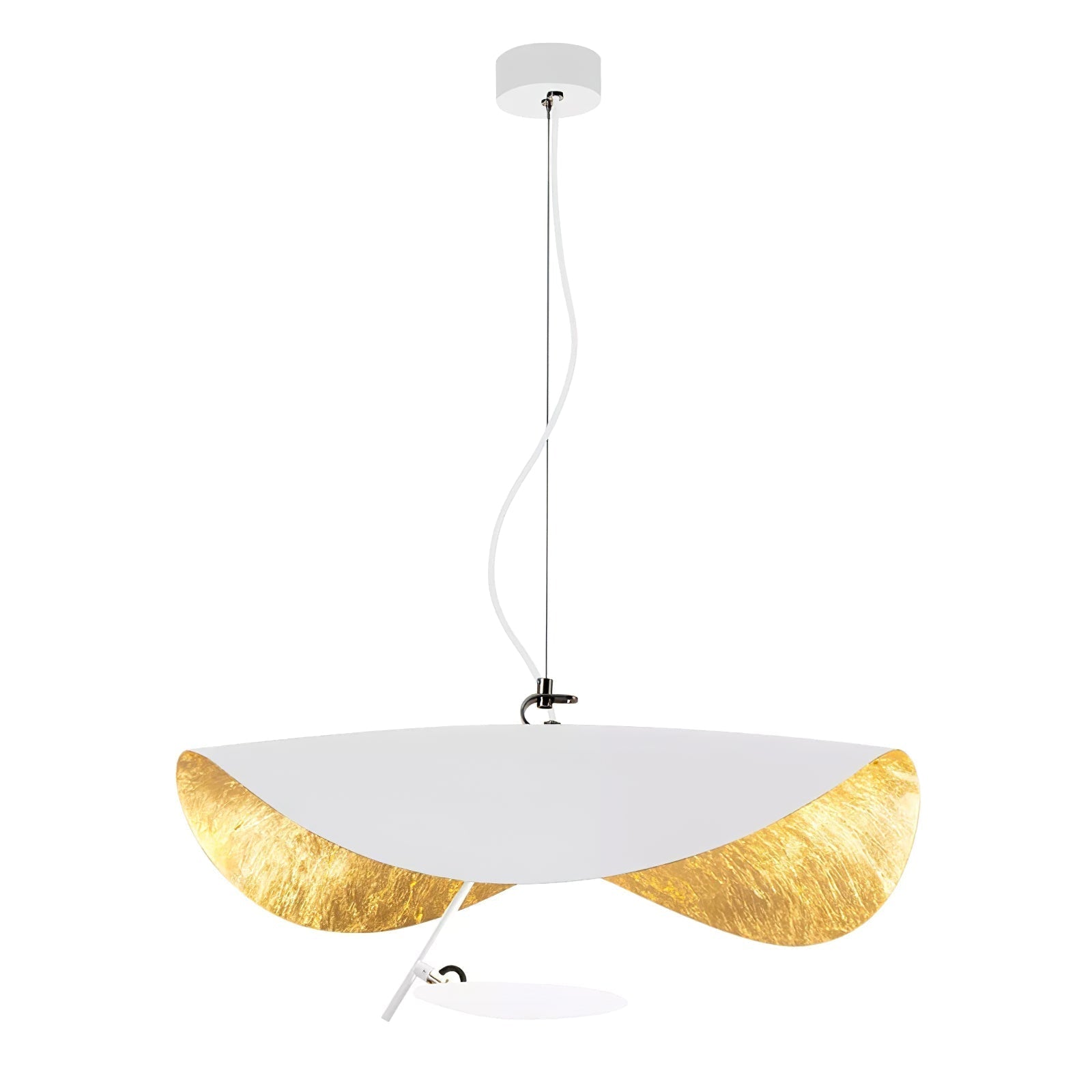 Aurisina Pendant Lamp Black Gold Curved Shade