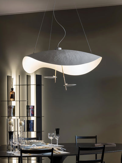 Aurisina Pendant Lamp Black Gold Curved Shade