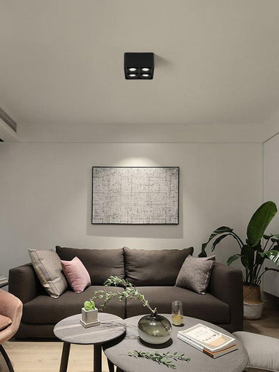 Solara Spotlight Surface Mount Twin LED Angular Minimalist - Neutral Decor