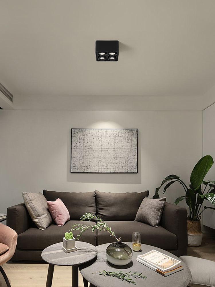 Solara Spotlight Surface Mount Twin LED Angular Minimalist - Neutral Decor
