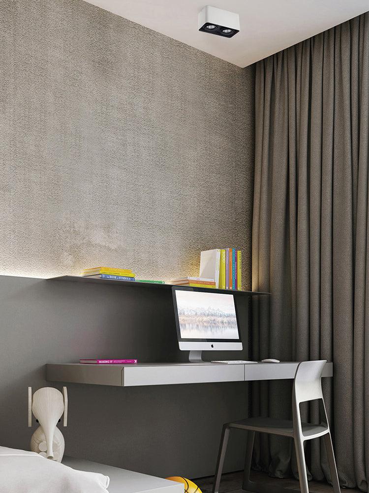 Solara Spotlight Surface Mount Twin LED Angular Minimalist - Neutral Decor
