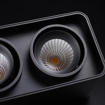 Solara Spotlight Surface Mount Twin LED Angular Minimalist - Neutral Decor