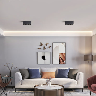 Solara Spotlight Surface Mount Twin LED Angular Minimalist - Neutral Decor