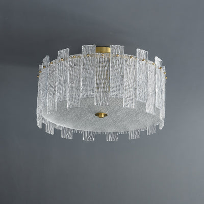 Symiror Postmodern Luxury Brass Glass Ceiling Light