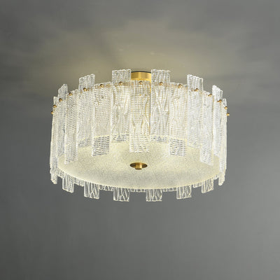 Symiror Postmodern Luxury Brass Glass Ceiling Light