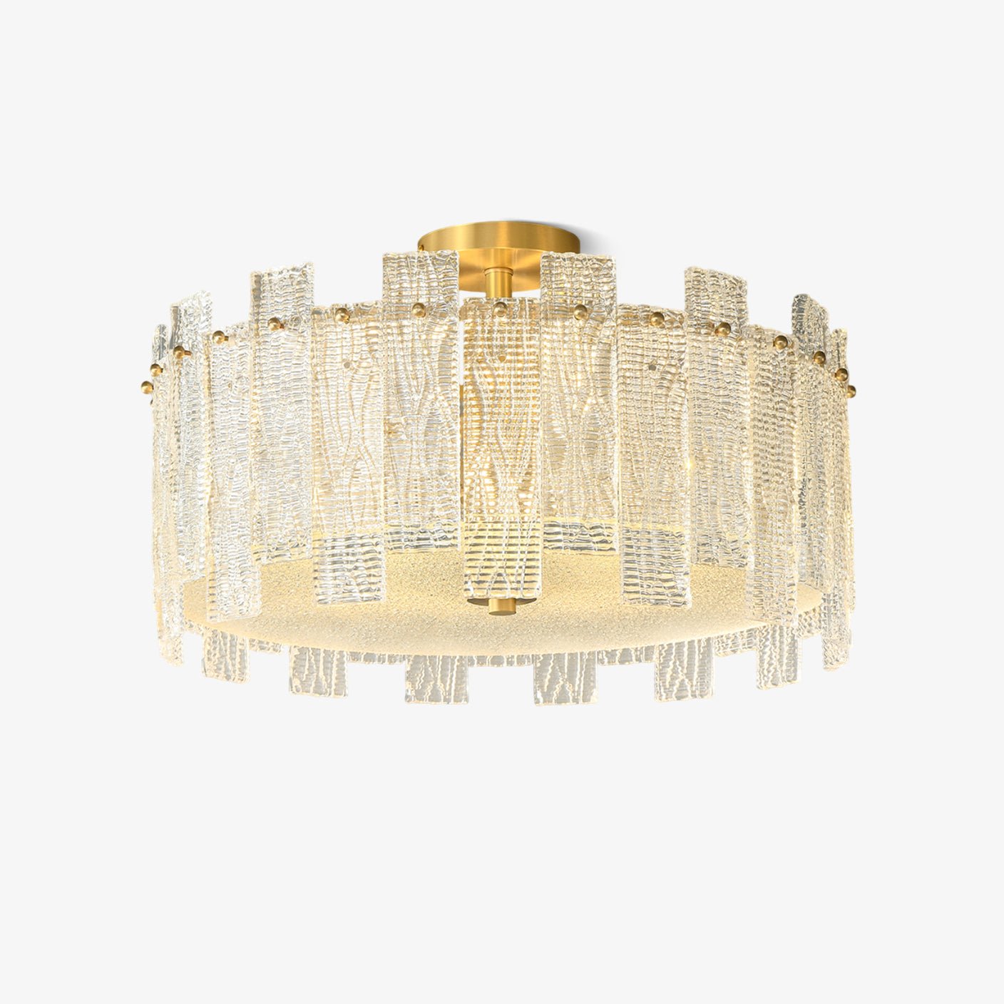 Symiror Postmodern Luxury Brass Glass Ceiling Light