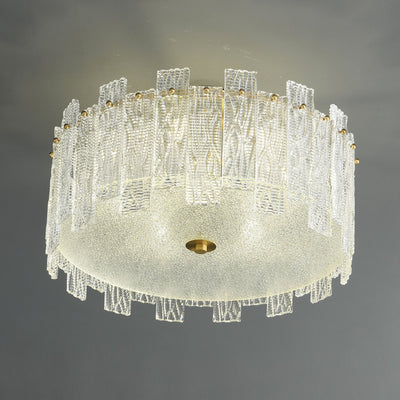 Symiror Postmodern Luxury Brass Glass Ceiling Light