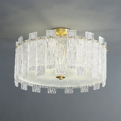 Symiror Postmodern Luxury Brass Glass Ceiling Light