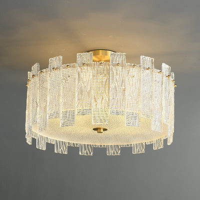 Symiror Postmodern Luxury Brass Glass Ceiling Light