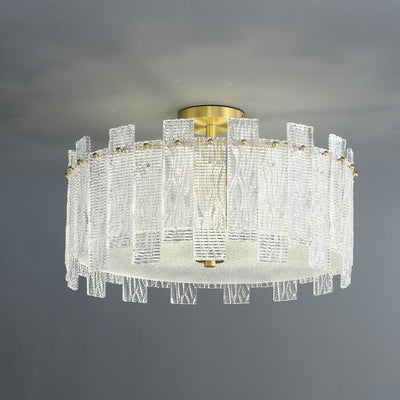 Symiror Postmodern Luxury Brass Glass Ceiling Light