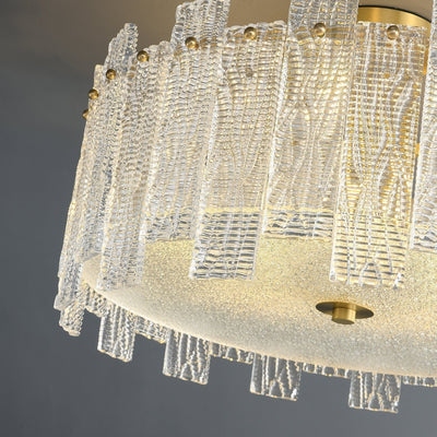 Symiror Postmodern Luxury Brass Glass Ceiling Light