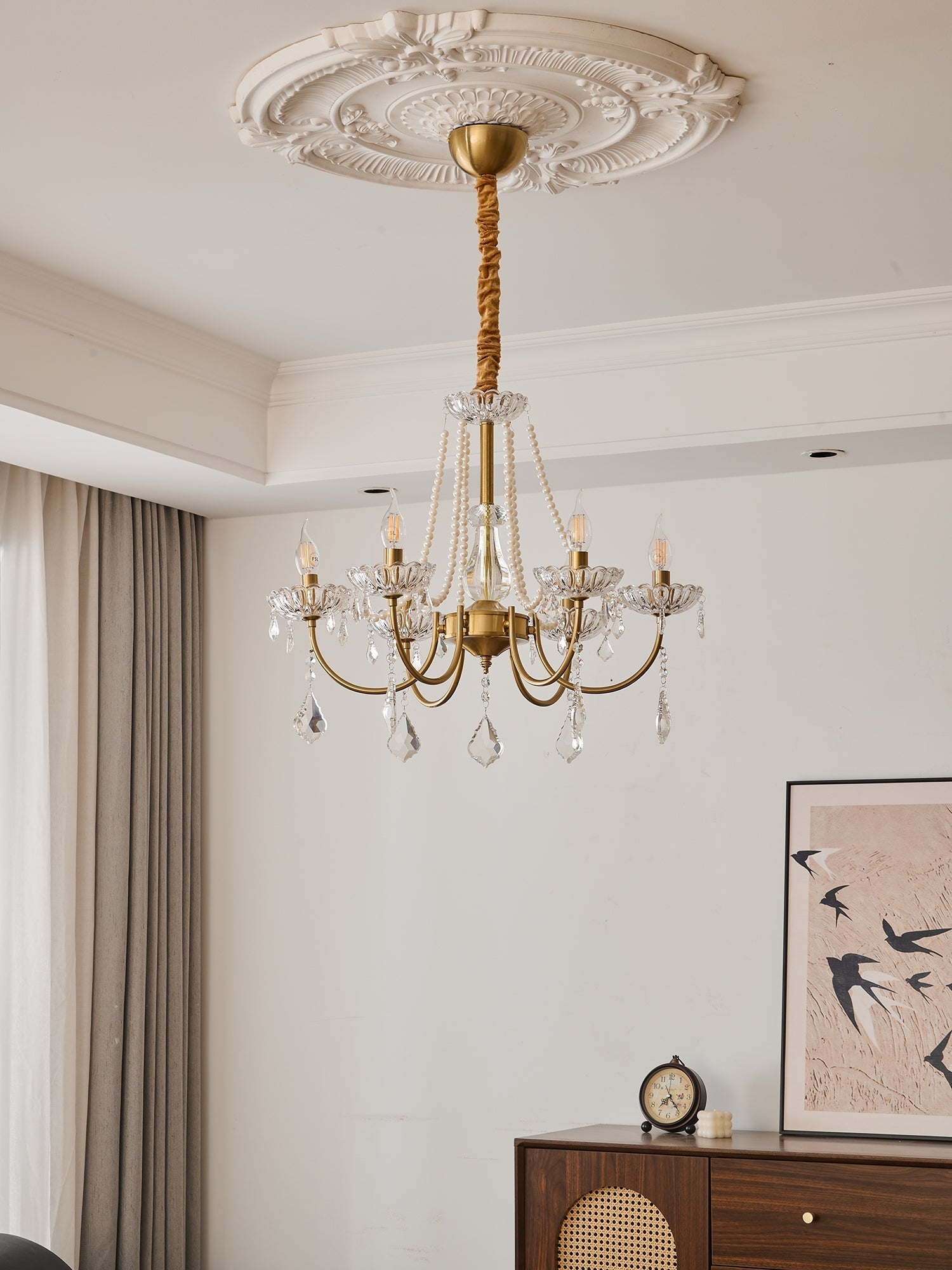 Cevaris Postmodern Luxury Pearl Glass Chandelier