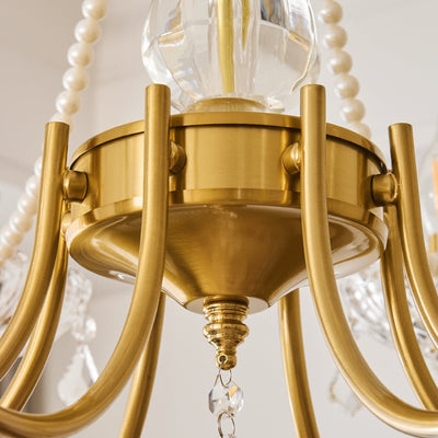Cevaris Postmodern Luxury Pearl Glass Chandelier