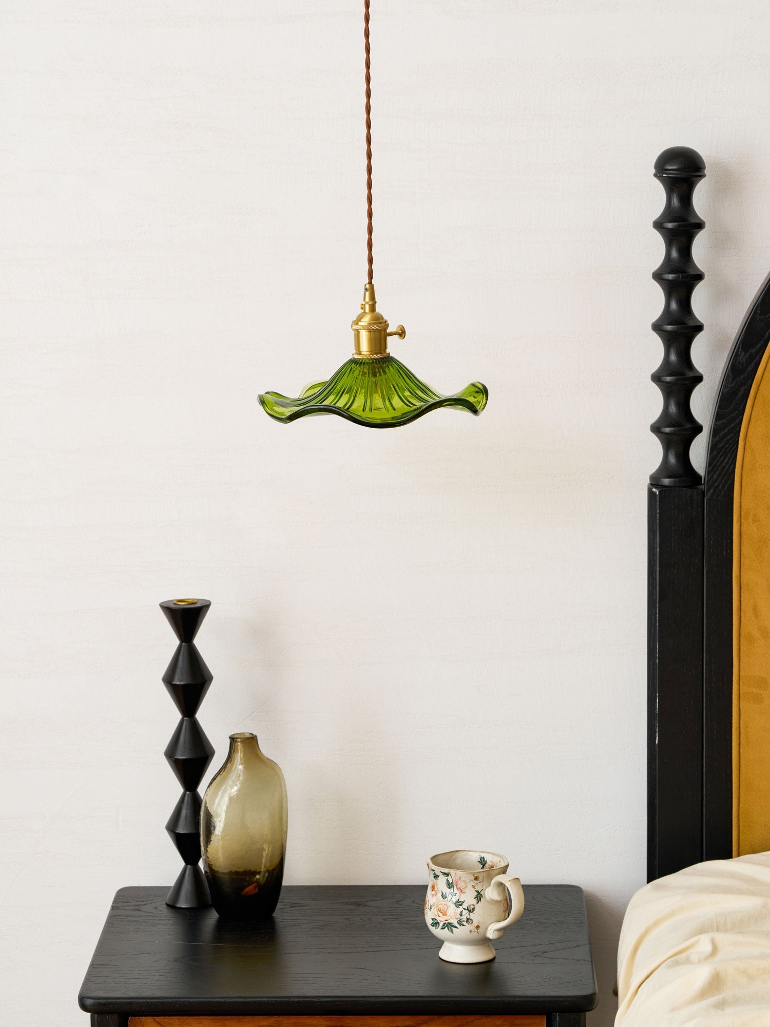 Pineridge Glass Hibiscus Flower Pendant Light
