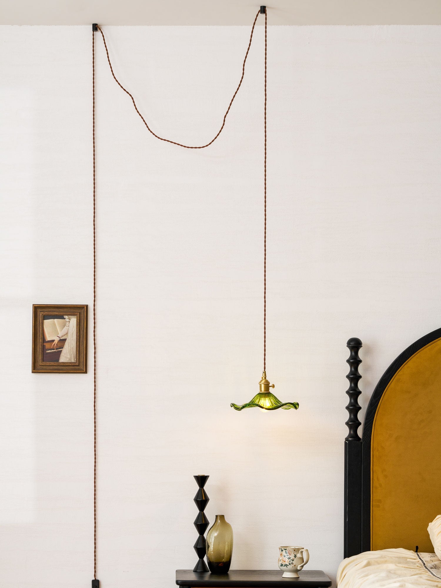 Pineridge Glass Hibiscus Flower Pendant Light